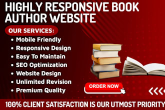 design a professional author book website, ebook website business website