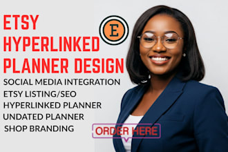 design etsy hyperlinked undated planner etsy digital hyperlinked planner listing