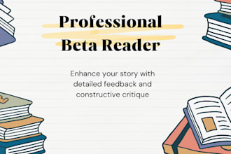 critical reading with clear feedbackbeta reader with honest analysis