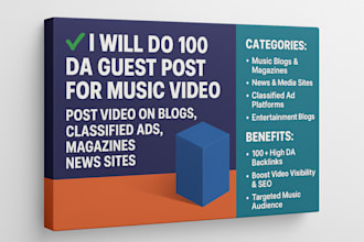 do guest post for music video, post video on blogs, classified ads, news sites