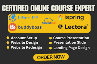 design elearning website using learndash,tutor lms, lifterlms, learnpress