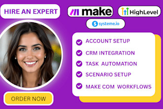 setup make com automation api made com systeme io ghl gohighlevel sales funnels