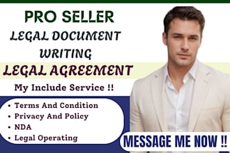 write legal contract, agreement, document, nda terms and agreement llc operating