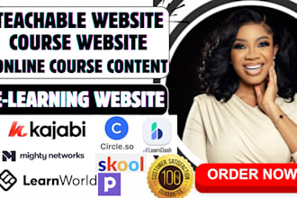 thinkific website kajabi website teachable podia course website sale funnel
