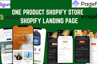 create one product shopify store shopify product page pagefly gempages shogun