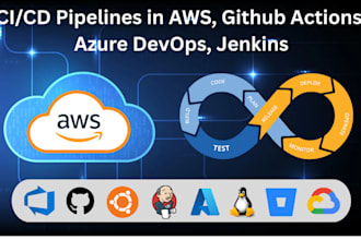 create cicd pipeline in aws, azure devops, github, jenkins, github actions