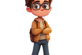 design a 2d cartoon character