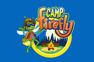 design magnificent summer camp logo