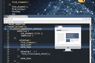 create you automation script using selenium, python