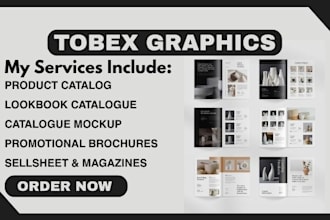 promotional product catalog brochure sellsheet lookbook catalogue mockup design