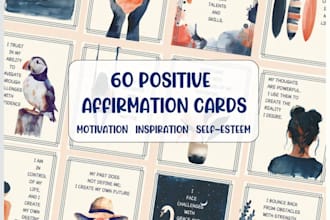 do affirmation canva quote tarot babie verse deck cards, typography print