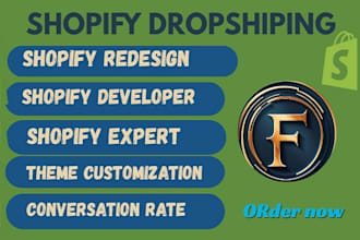 redesign shopify dropshipping store clone shopify store SEO with product review