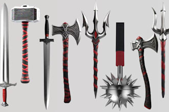 do 3d printable cosplay 3d weapon 3d cosplay model 3d sword for 3d printing