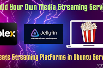 install plex or jellyfin with iptv and auto media download, iptv server