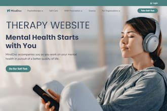 design therapy wellness medical counselling yoga website
