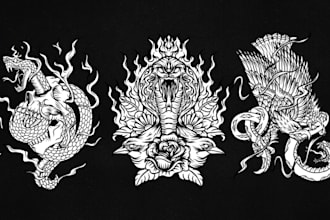 design  merch illustrations in my own drawing style