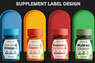 design supplement, cdb oils, bottle packaging labels for you