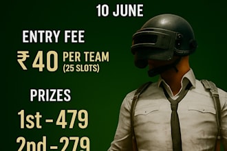 design bgmi tournament posters and gaming thumbnails