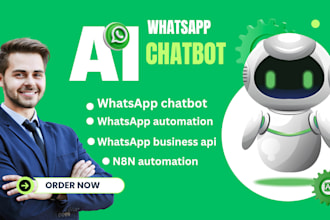 build whatsapp chatbot and automation using business API and fix n8n automation