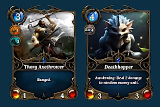 create fantasy trading card game tcg ccg card frame illustration