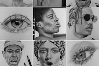 create hand drawn art pieces, tattoos, designs