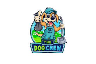 design dog poop scooping business logo