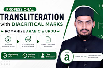 transliterate and romanize arabic and urdu text