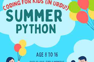 conduct fun python coding classes for kids in urdu