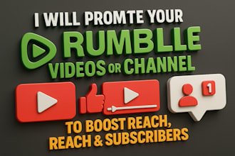 do premium rumble video promotion, rumble promotion, video SEO