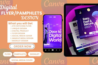 design digital flyer social media cover pamphlet booklet and makeup menu design