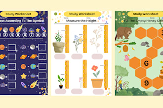 create unique kids worksheet activity for you