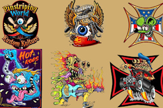 design hot rod car monster garage art vintage ratfink t shirt tattoo mascot logo