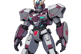 draw mecha robot armor character concept for you