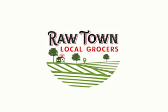 design locals produce food store logo