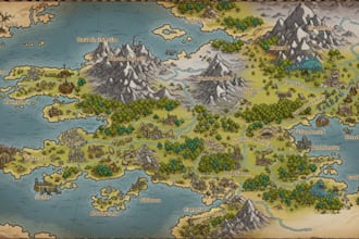 draw a fantasy map or vector map for your rpg, dnd, or book