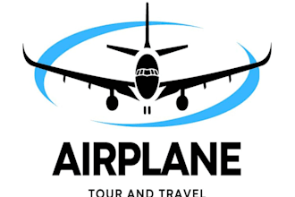 design beautiful airplane logo
