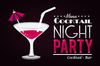 design a wonderful bartending logo