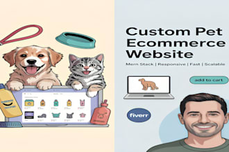 build a custom pet care and accessories ecommerce website