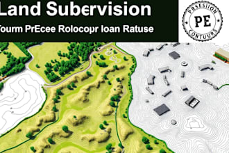 draw land subdivision plan for land surveyors and raster contours maps, pe stamp