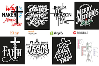 do custom typography christian t shirt and trendy t shirt design