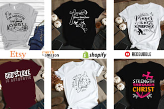do custom typography christian t shirt design