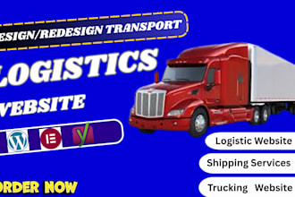 design a unique logistics website, trucking or dispatch website