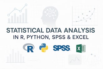 do all statistical data analysis in r, python, spss or excel
