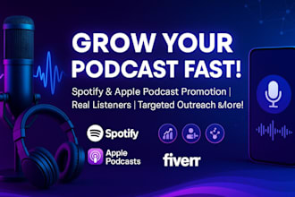 do organic spotify podcast promotion for streams and growth, podcast marketing