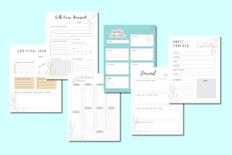 create fully editable planner, journal, worksheet in canva