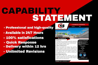 design a professional capability statement