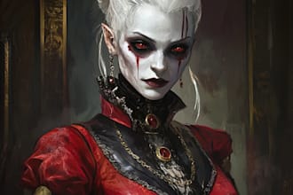 create a horror or fantasy character art