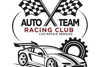 do awesome a unique car racing logo