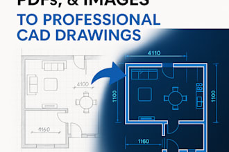 convert PDF, jpeg, or sketch to autocad dwg