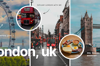 design aesthetic travel photo collages for blogs